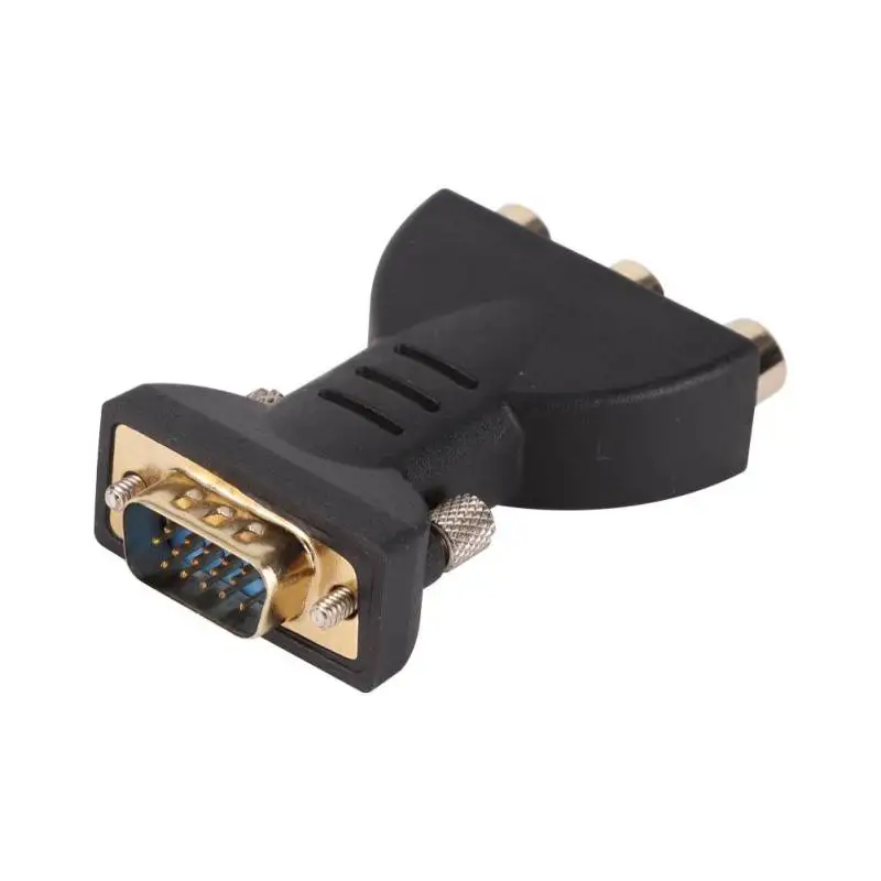 EDAL 3 RCA в HD 15-контактный VGA разъем компонент преобразователя видео адаптера для