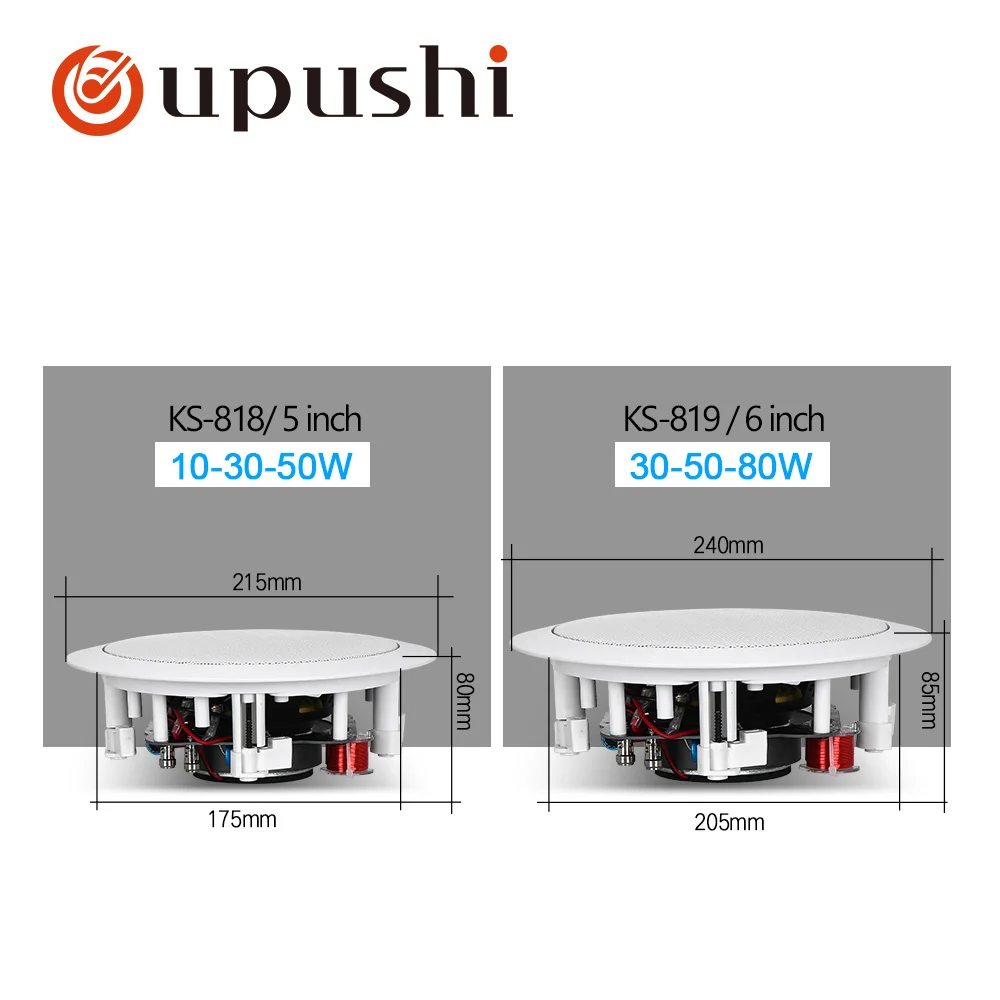 Домашние потолочные колонки 8 Ом настенные лучшие 80 Вт для oupushi объемный звук с