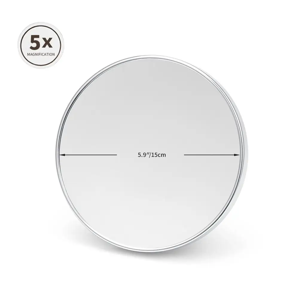 15cm Smartloc 20cm 5X увеличительное круглое зеркало в ванную комнату для ванной макияж косметика составляют макияжа стену - Цвет: 15cm