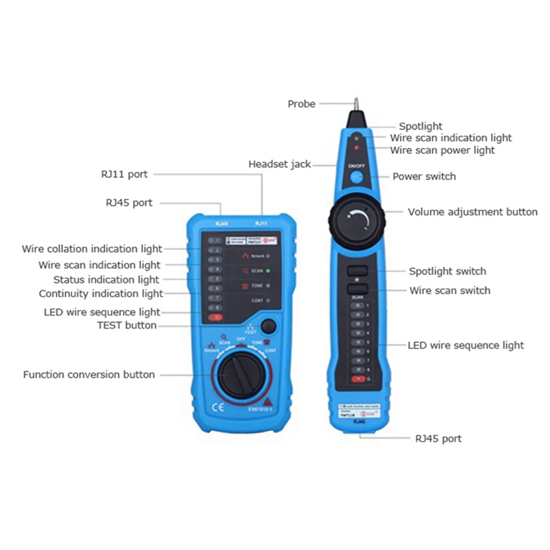 BSIDE RJ11 RJ45 Кабельный тестер FWT11 Cat5 Cat6 телефонный провод трекер Tracer тонер Ethernet LAN Сетевой кабель тестер линия Finder