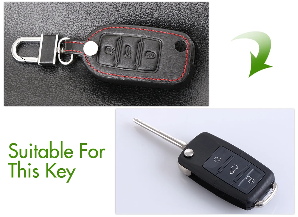 Чехол для автомобильных ключей из натуральной кожи аксессуары Volkswagen VW GOLF 4 5 6 Passat