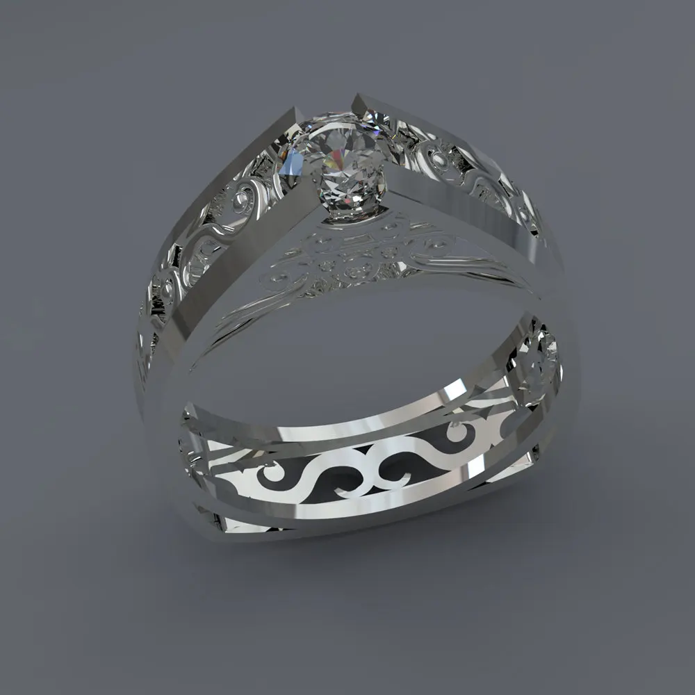 Unique Tower Design Sliver Color Romantic Zirconia Crystal woman Finger Rings | Украшения и аксессуары