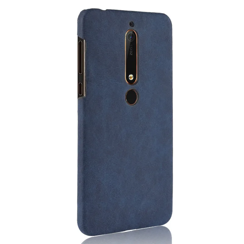 For Nokia 6 2018 Case 6.1 5.5 Plastic Hard PU Leather Phone TA-1043 TA-1068 Back Cover |