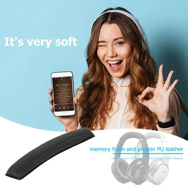 Сменная Подушка обруч из пены для наушников Logitech G933 Sennheiser HD202 HD212 HD447 Новая мягкая