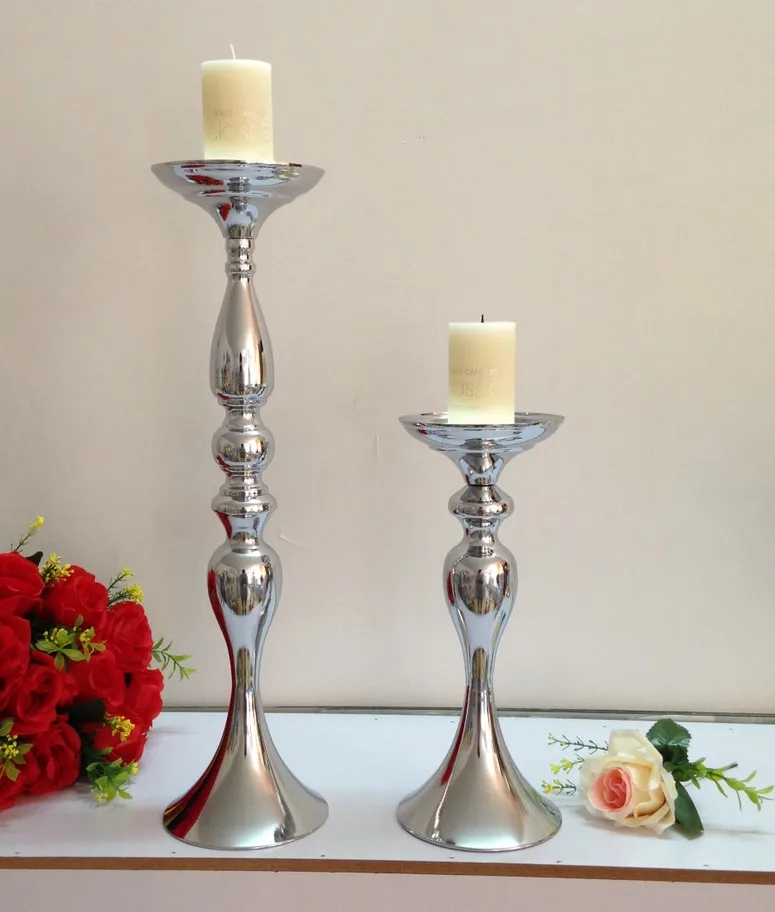 20 дюймов золотой серебряный подсвечник подставка цветы ваза дисплей свадебный