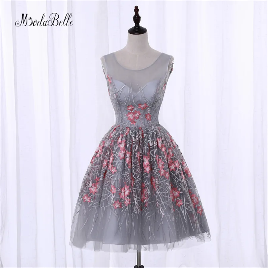 Modabelle Juniors милые короткие платья для выпускного вечера 2017 Unde r$ 100 Vestidos De Coctel серое