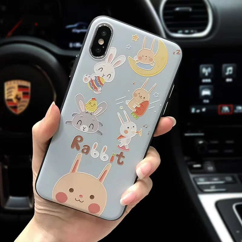 Прекрасный репа Кролик чехол для телефона iPhone 6 S 7 8 X случае Coque задняя крышка Apple