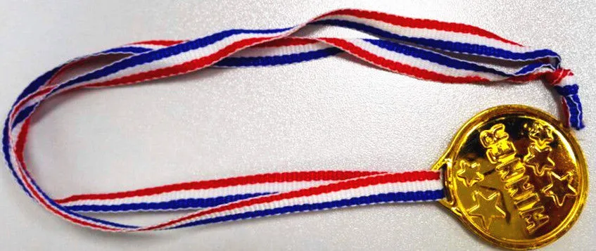 MrY 50 шт. Детские Золотые пластиковые призеры медали спортивные вечерние сумки призовые игрушки для детской вечеринки