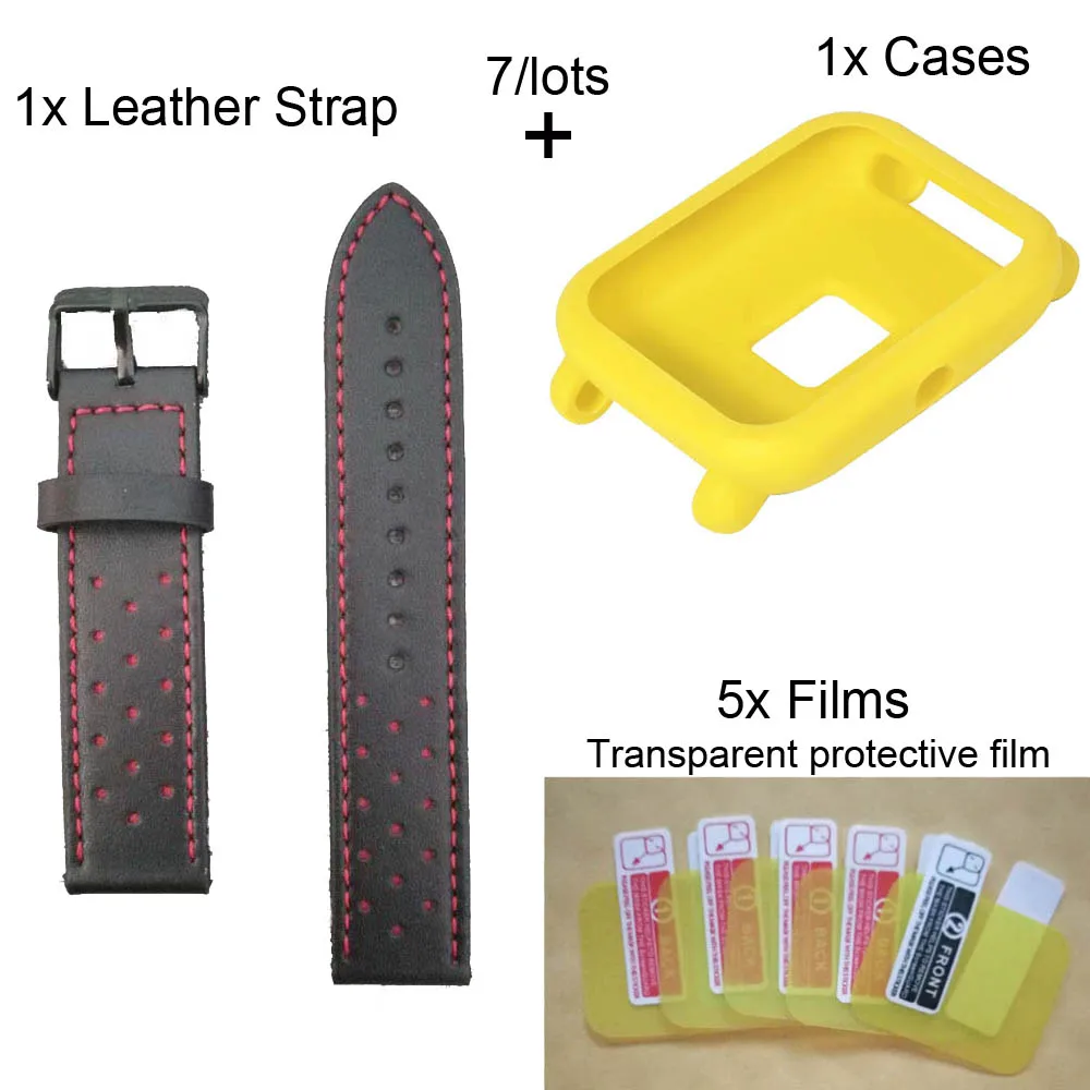 Black-Yellow Case Для Xiaomi Huami Amazfit Bip Bit Lite ремешок для часов на запястье мягкий силиконовый защитный чехол Pulsera Correa Защитная пленка для экрана - Цвет: Black-Yellow Case