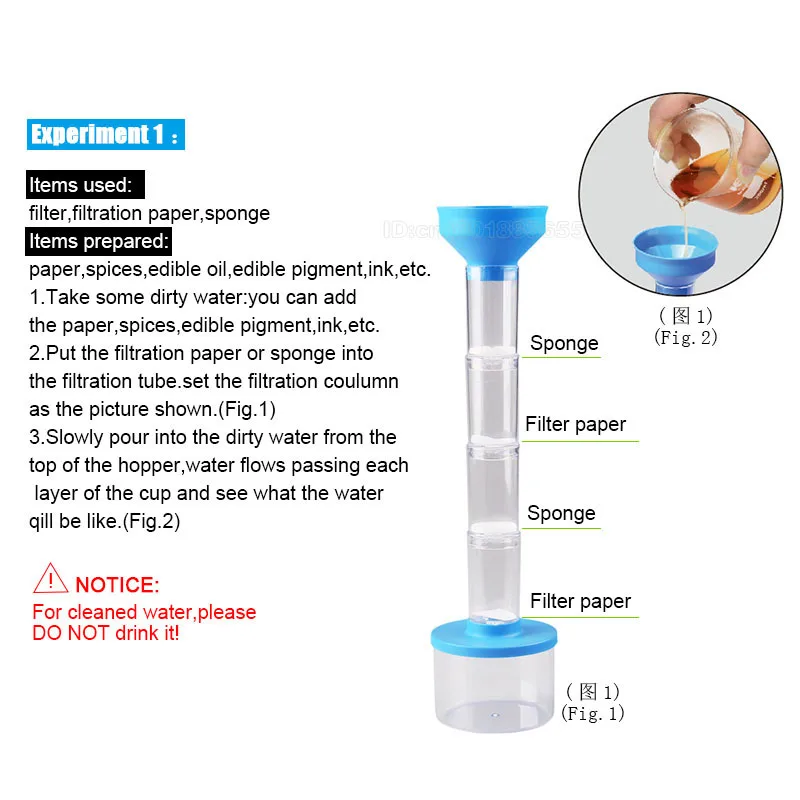 Новый набор для очистки воды DIY science eduction зеленый фильтр Детские