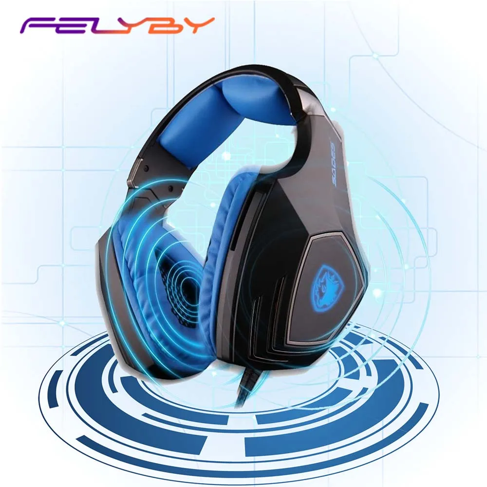 FELYBY A60 проводные наушники Проводная игровая гарнитура для компьютера стерео с