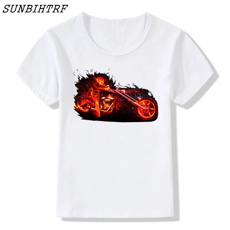 Дети Ghost Rider Прохладный Вдохновленный мультфильма модная футболка летние шорты