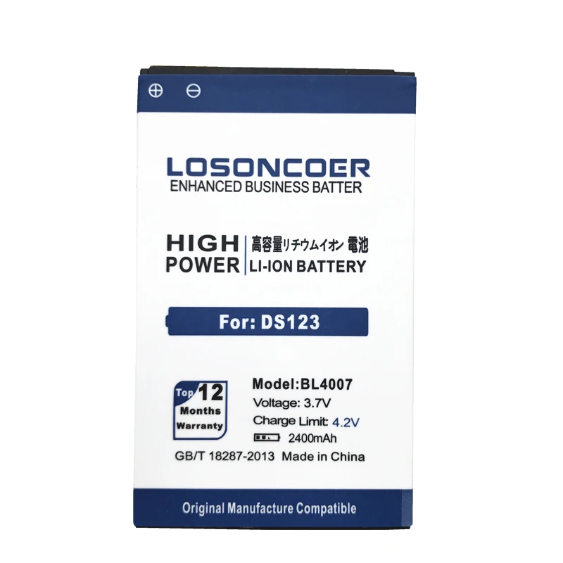 LOSONCOER 2400 мАч для BL4007 Fly DS123 телефона аккумуляторная BL 4007 Bateria бесплатная доставка |