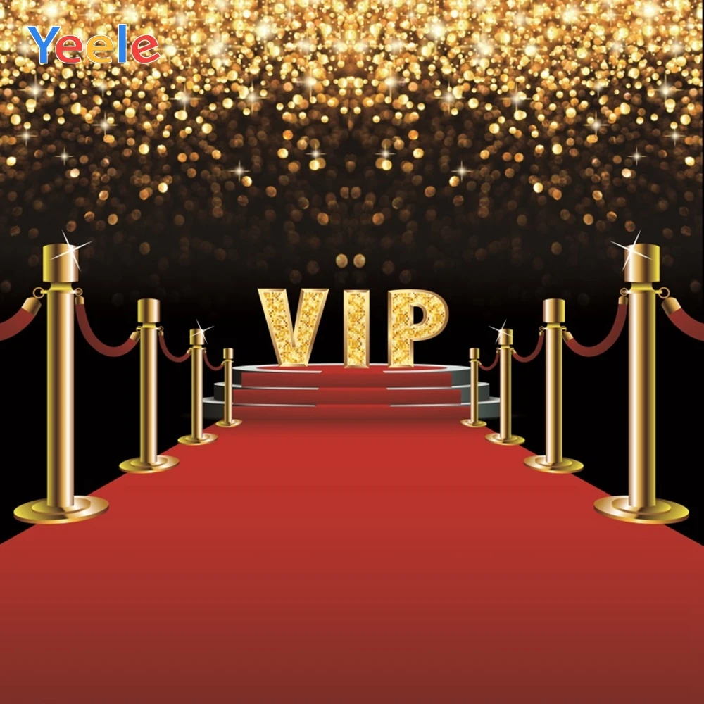 Yeele сценический красный ковер фон для фотосъемки VIP Вечеринка Золотой горошек
