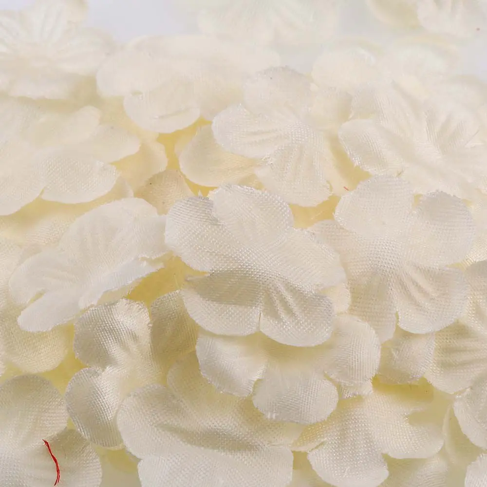 ivory 500 шт. Искусственные цветы розы лепесток лист шелк для свадебного украшения дома DIY Скрапбукинг Флорес аксессуары растительные украшения - Цвет: ivory