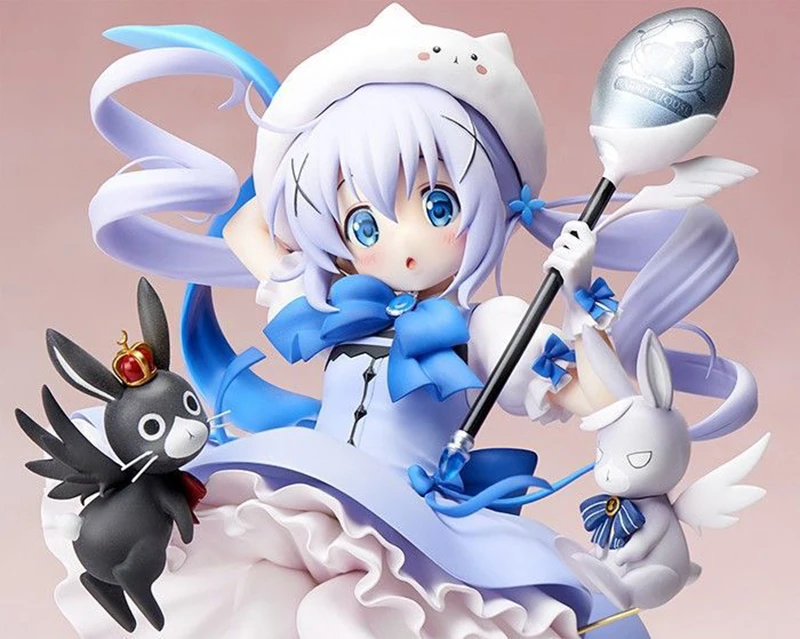 Есть ли заказ на кролика? Kafuu Chino Action Figure 1/7 scale окрашенная фигура волшебная девушка