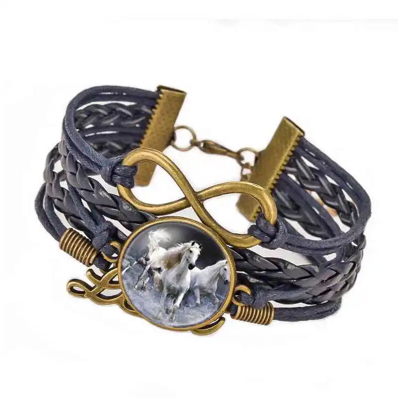Женский браслет ручной работы кабошон с фото|bracelets for|leather charm braceletcharm bracelet |