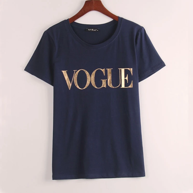 Navy T-Shirt Женские футболки с коротким рукавом и буквенным принтом, лето, новая свободная футболка с круглым вырезом, повседневные облегающие топы для девушек, футболки размера плюс 4XL - Цвет: Navy T-Shirt