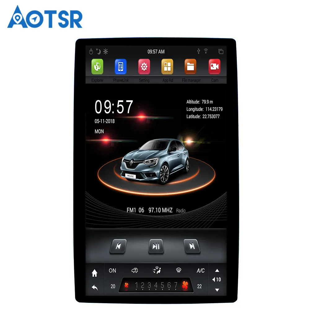 Универсальная Автомобильная Мультимедийная система Tesla Android 12 8 4 + 32 ГБ 1 дюйма без