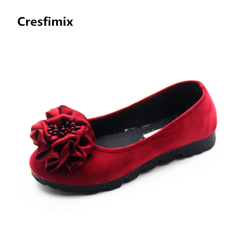 Cresfimix/Женская Удобная танцевальная обувь Милые женские туфли без застежки на
