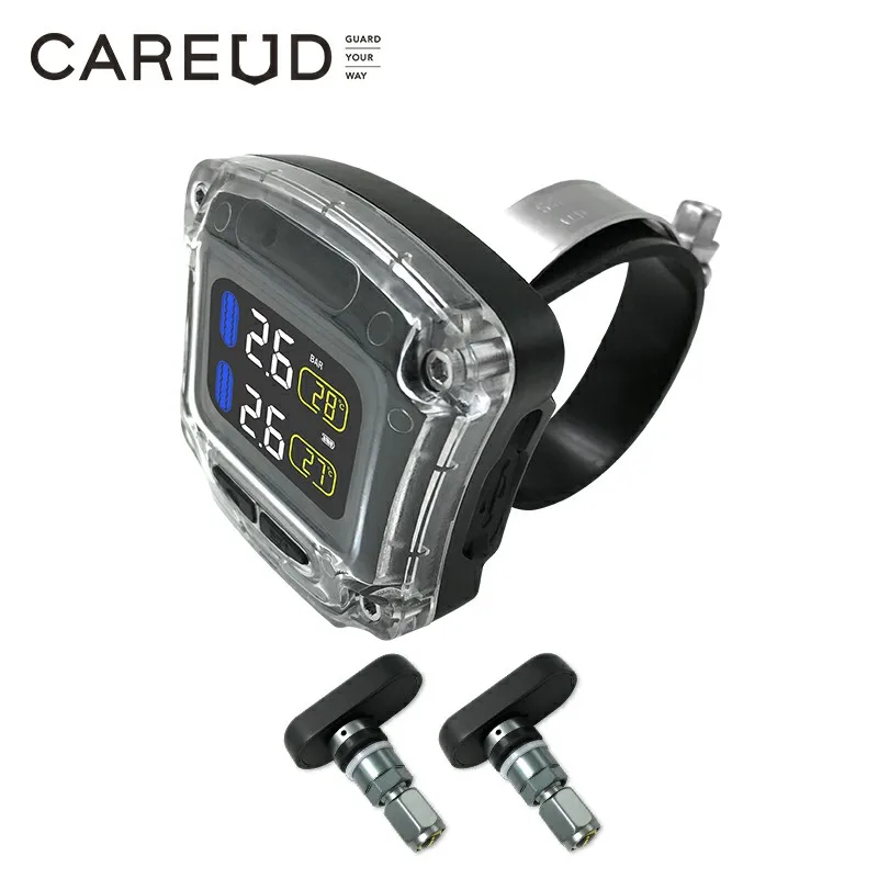 CAREUD водонепроницаемые TPMS беспроводные шины для мотоцикла система контроля