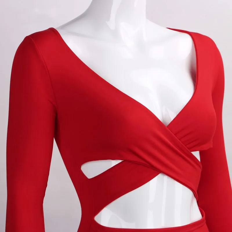 2018 Сексуальная бинты Платья для вечеринок Для женщин Весна длинным рукавом