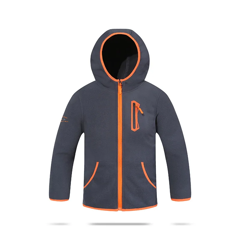 School Boys Sport Hooded Polar Fleece Jacket New 2018 Autumn Trendy Arrival Kids Soft Shell Clothing Outerwear 3-14T | Детская одежда и