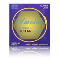 amola at200 011 050 acoustic guitar strings phosphor bronze coted copper alloy wound musical instruments accessories parts