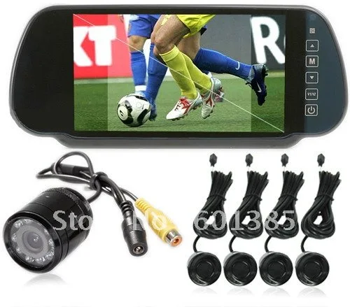 

7inch rearview mirror monitor Rear View Screen with Sensors and Rear-View Camera and packing sensor