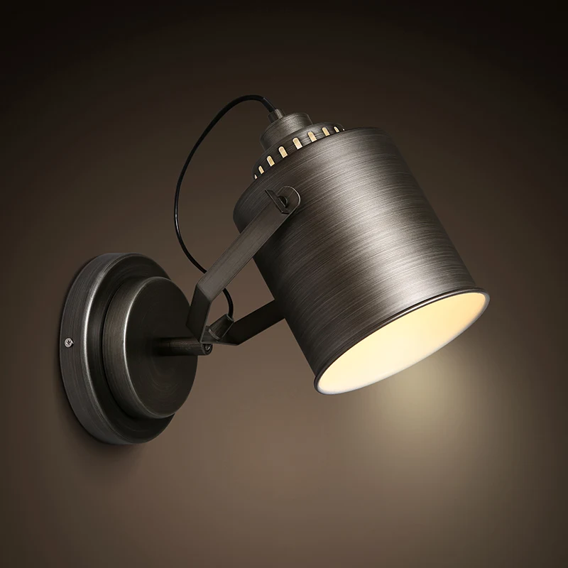 Поворотный Настенный светильник в скандинавском стиле индастриал лофт.