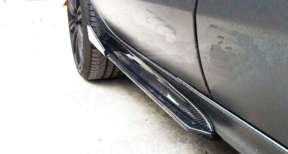 4 шт./компл. автомобильные боковые юбки фартуки для Audi A7 S7 RS7 2012- углеродного волокна двери опорная плита протектор