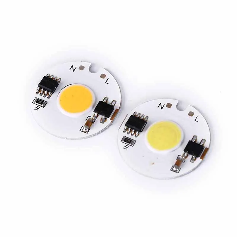 Белый/теплый белый светодиодный чип COB 3 Вт 220 В Светодиодная лампа вход умный IC