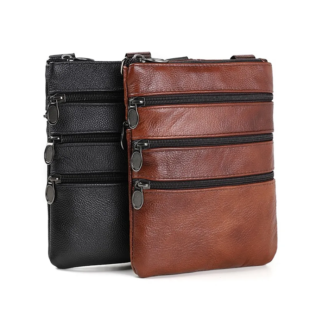 Фото Мужские сумки через плечо роскошные мужские Дизайнерская кожаная сумка для