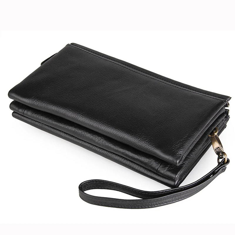 JIULINZipper мужской кошелек длинный натуральная кожа кошельки клатч сумка кожаный