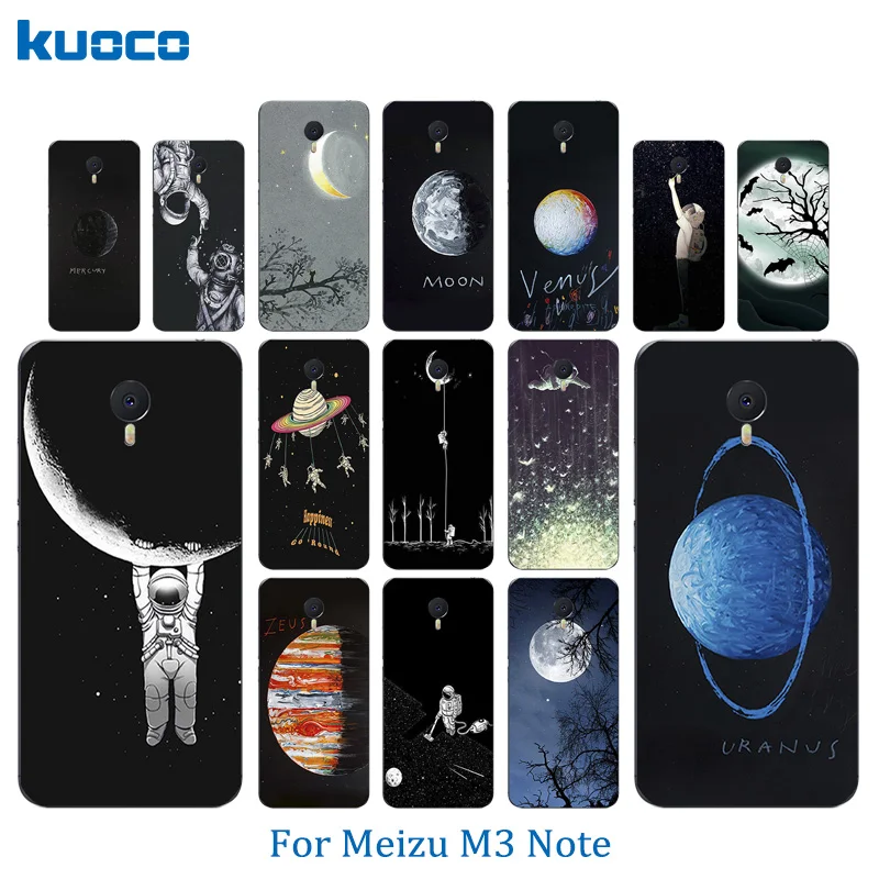 Чехол для телефона Meizu M3 Note мягкая задняя крышка из ТПУ рисунок космическая луна