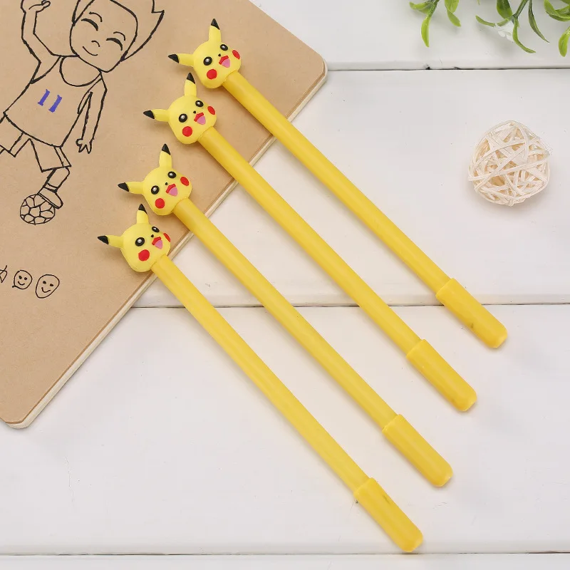 1PC Cute Kawaii Stationery Black Ink Animal Gel Pen 0.5mm Cartoon Plastic Pens for Writing Office School Supplies | Канцтовары для