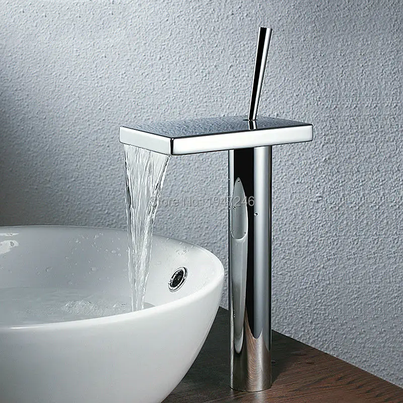 Латунный Смеситель для раковины с одним отверстием водопад|bathroom vessel faucet|vessel