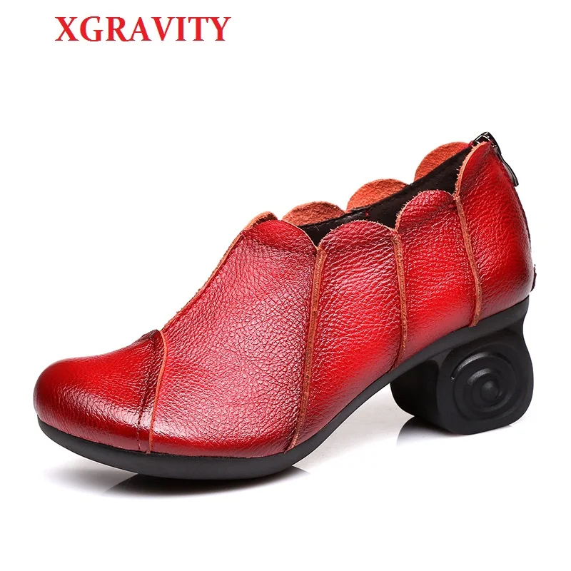 XGRAVITY Размеры Большие размеры 35-40 хит продаж в винтажном стиле Туфли на высоком