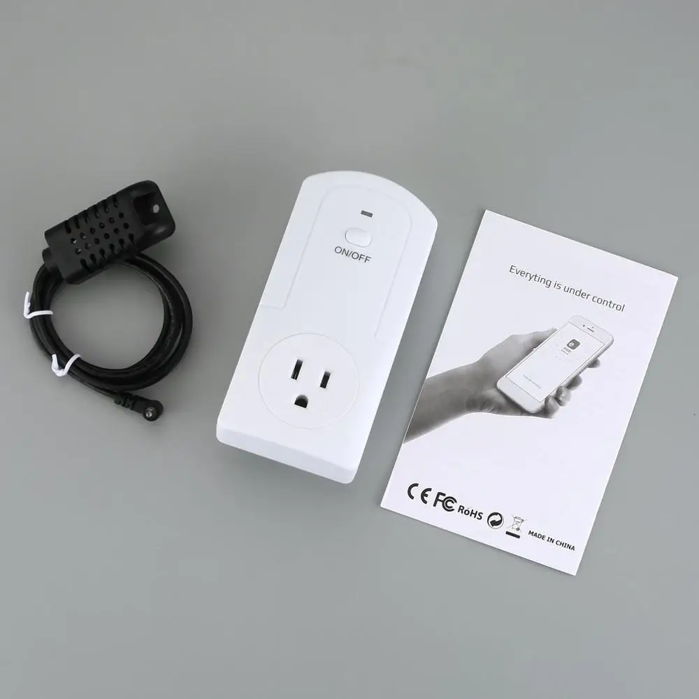 110V US Plug Wifi беспроводной термостат температуры и влажности Модуль приложение TS-5000 умный пульт дистанционного управления умный переключатель времени розетка - Комплект: 110V US Plug