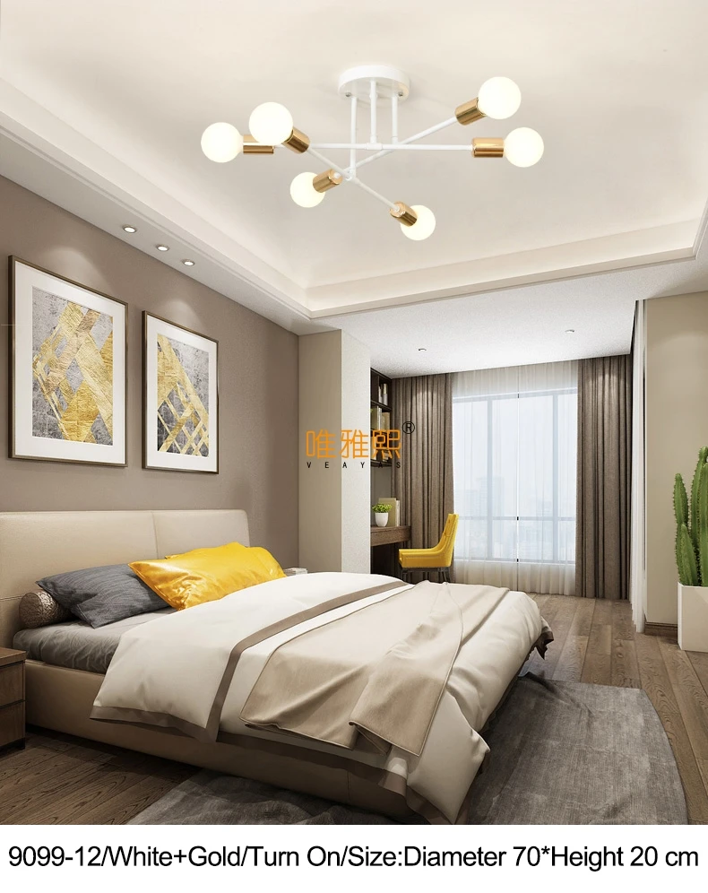 Бесплатный светодиодный светильник 85-265 в E27 Chander Lighting Vintag, светодиодный светильник, промышленные лампы, 6 ламп, люстра, светильник, белый
