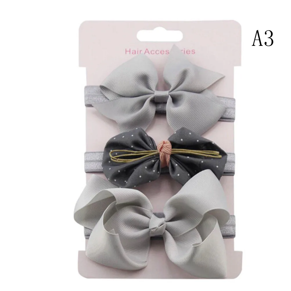 

3 Pcs Kids Girls Cotton Bow Flower Headband Hair Band Kids Hair Accessories Children Gifts 12 Styles