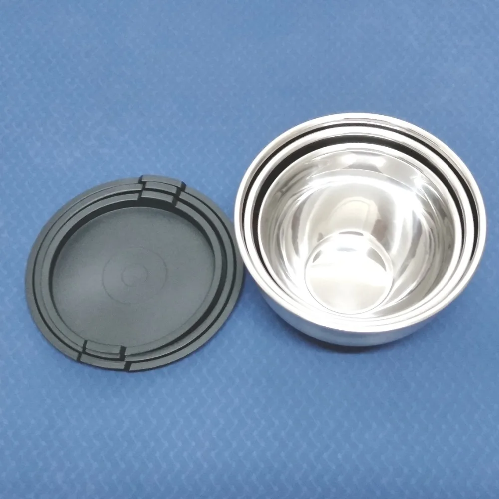 S/3 миска для смешивания из нержавеющей стали с крышкой (2qt 2.5qt 3qt ) набор миски