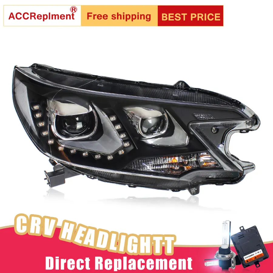 2Pcs LED Headlights For Honda CRV 2012-2014 led car lights Angel eyes xenon HID KIT Fog Daytime Running Lights | Автомобили и
