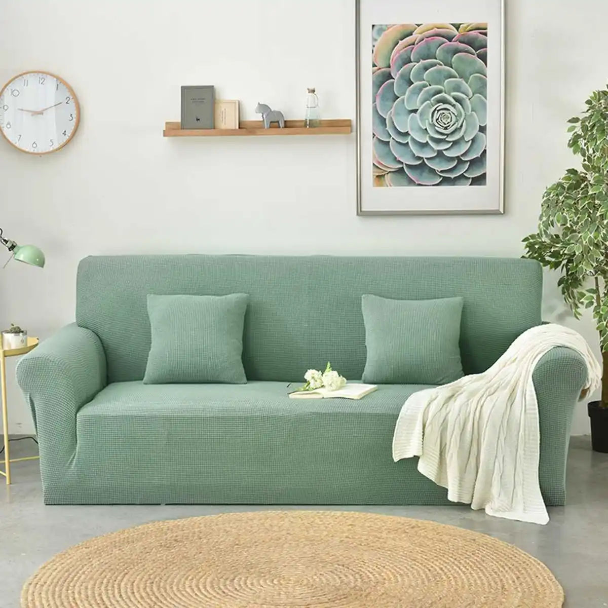 Pine Green Из Полар-флиса Чехол Диван из массива Цвет чехол для дивана эластичный чехол на весь диван 1/2/3/4 местный стрейч подушка чехол чехлы на стулья синий - Цвет: Pine Green