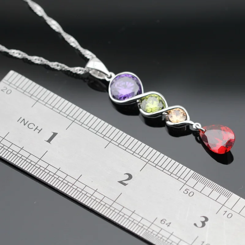 Женский ювелирный комплект из колье и серёг серебристого цвета|cubic zirconia jewelry