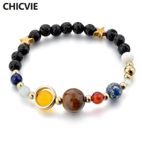 chicvie handmade bohemian jewelry eight planets solar system bracelets bangles bead for women jewelry beaded bracelet sbr180098
