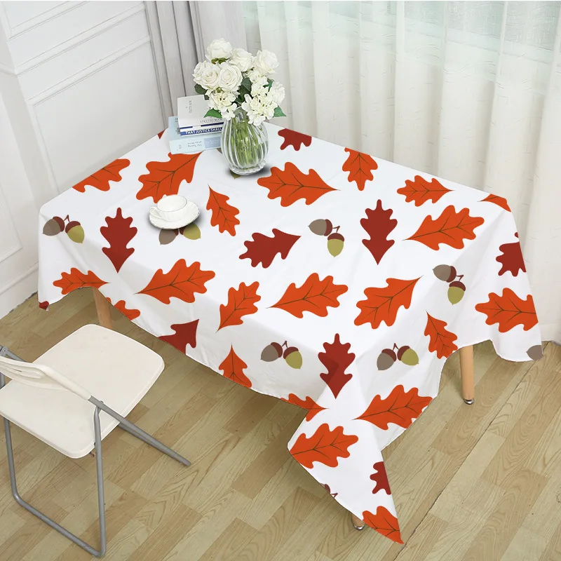Decorative Table Cloth Rectangular Party Banquet Outdoor Tablecloth Home Decor Cover Maple leaf mushroom Pattern MZ0039 | Дом и сад