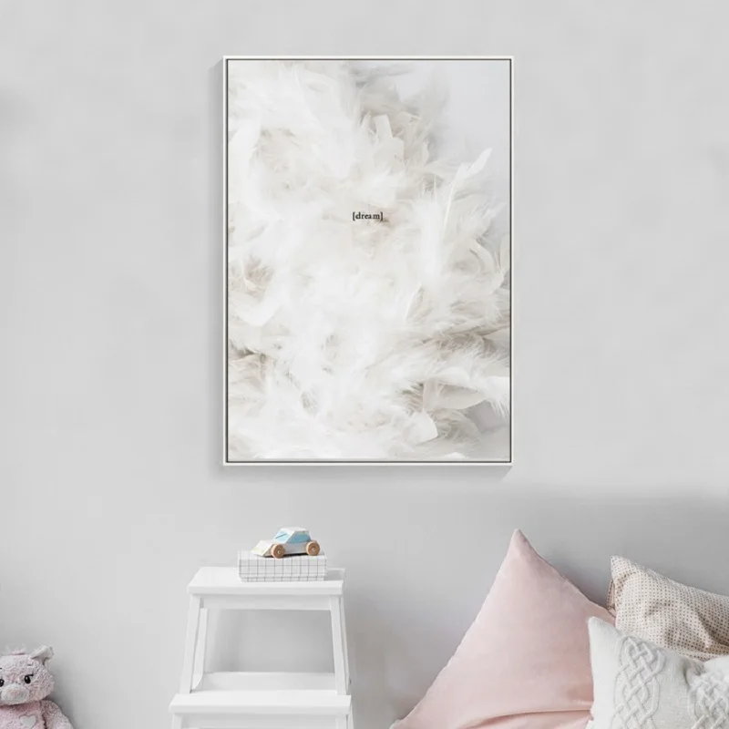 Nordic Feather Wall Art Canvas Painting Beauty Posters And Prints Cuadros Decoracion Pictures For Living Room Frameless | Дом и сад