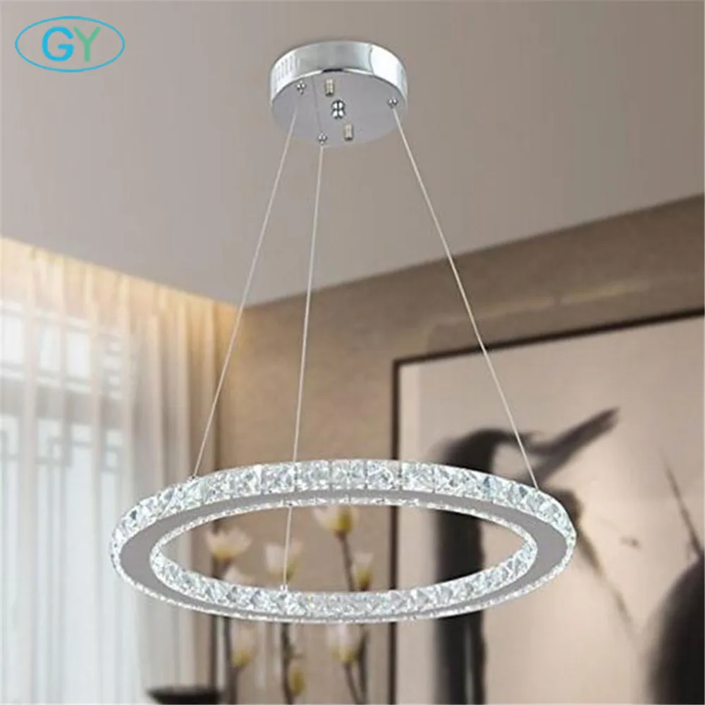 D30cm D40cm D50cm Хрустальный светодиодный подвесной светильник 12W 18W 24W Светодиодный с