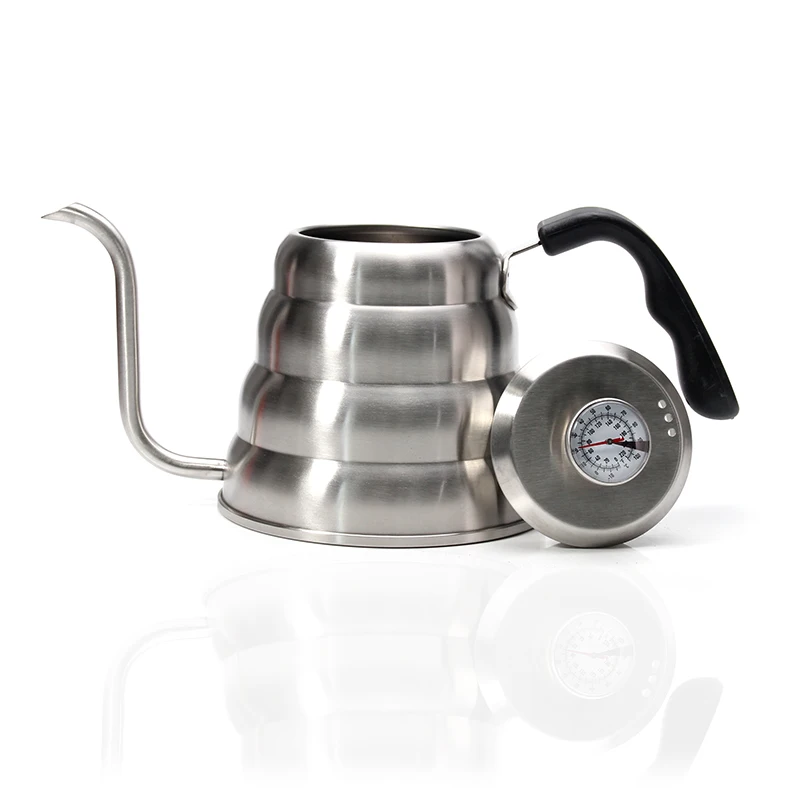 Gooseneck Coffee Kettle With BUILT IN THERMOMETER Stainless Steel Pour Over Pot/ Cafe Pitcher For & Tea|Кофейники| |